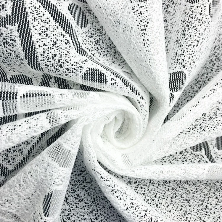 Оптовая продажа, объемная кружевная ткань для занавесок из 100 полиэстера с вышивкой в наличии