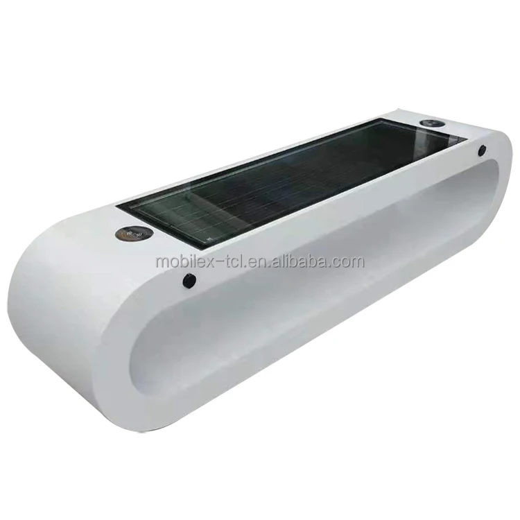 Solar bench outdoor furniture solar system bench with wireless charging