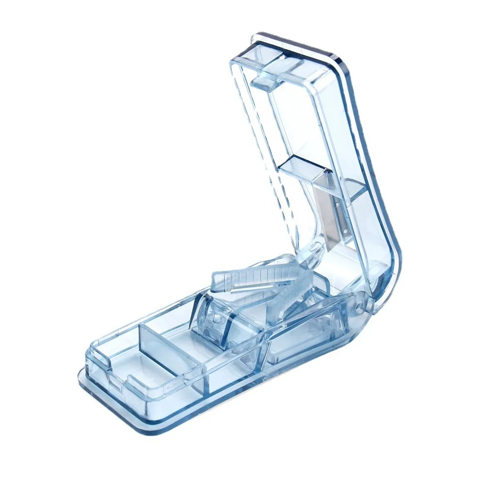 Cheaper Price Convenience Medical Pill Splitter Tablet Cutter With Pill Box Colorful Pill Cutter