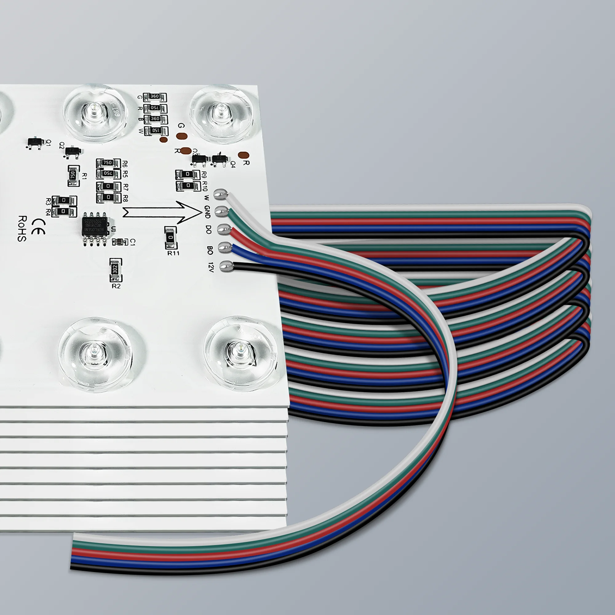 Programmable 12v ws2812 rgb digital led strip light 3030 2835