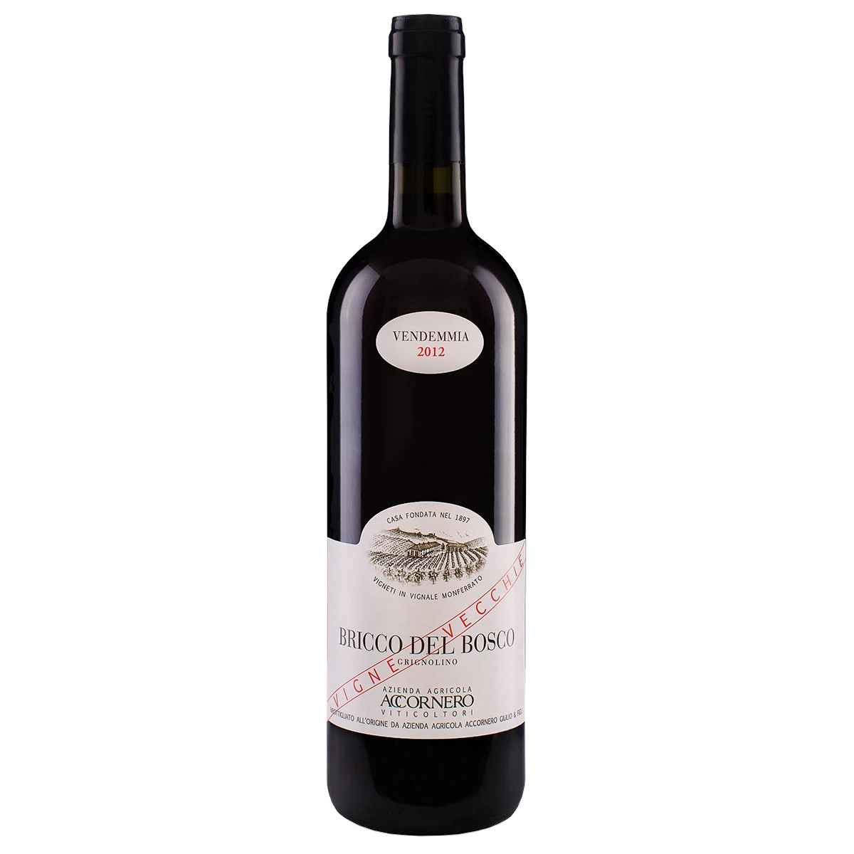 Red Wine from Piedmont Grignolino Made In ITaly Top Quality Bottle 0.75 L Azienda Agricola Accornero