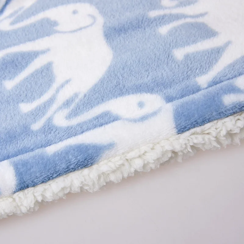 NEW design hot sale Custom Plush Throw Blanket Elephant Sherpa Fleece Blanket Double Fleece Blanket