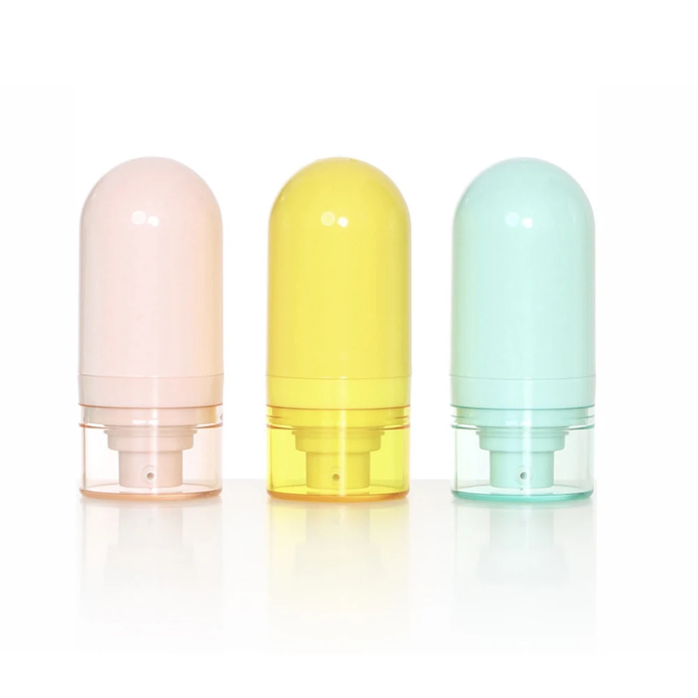 15 ml 30 ml 50ml ABS Pink Lotion Pump Bottle Cosmetics Oil cream lotion ABS Bottle with Press Pump Cap