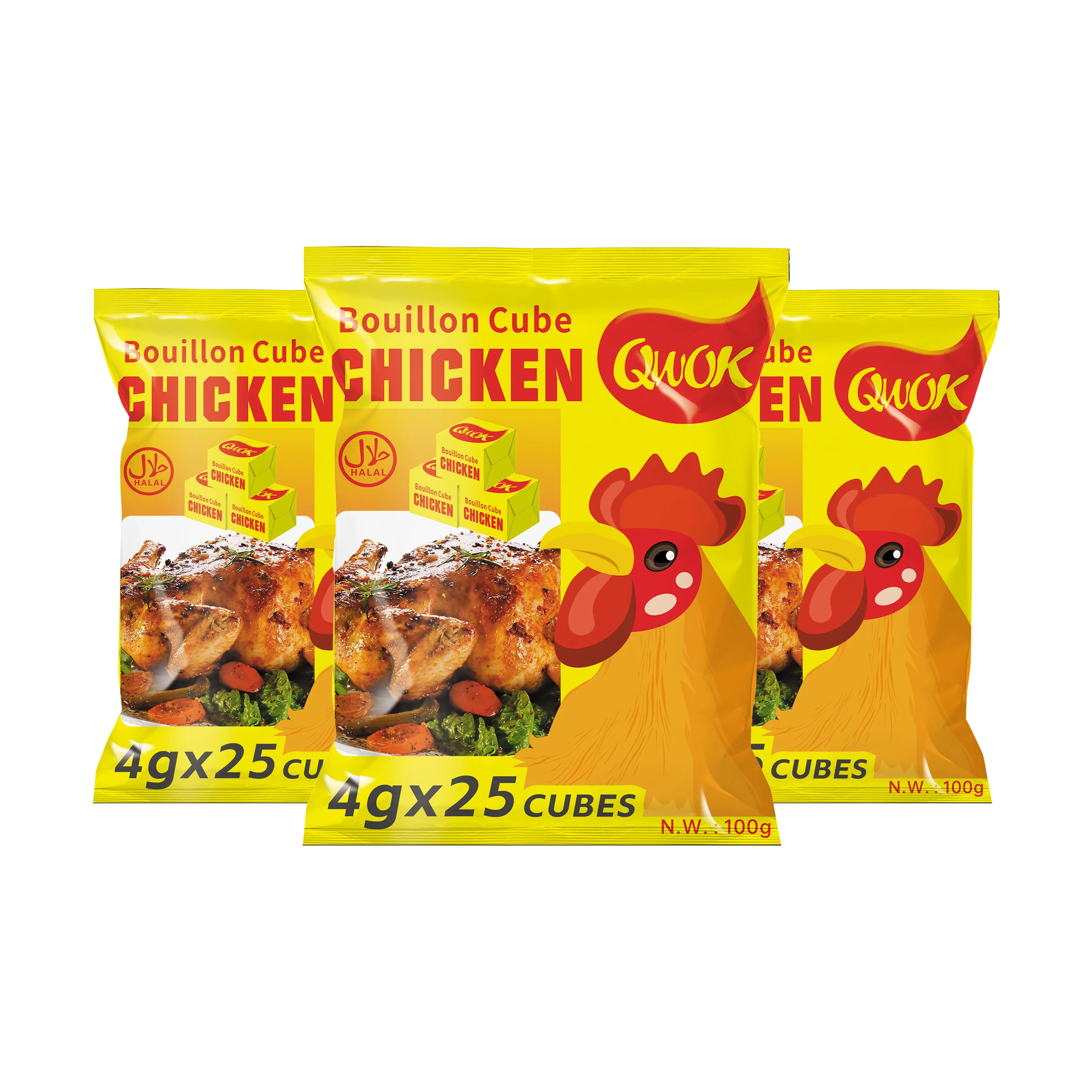 HALAL 4g chicken flavour seasoning bouillon cube Wholesale customization high quality