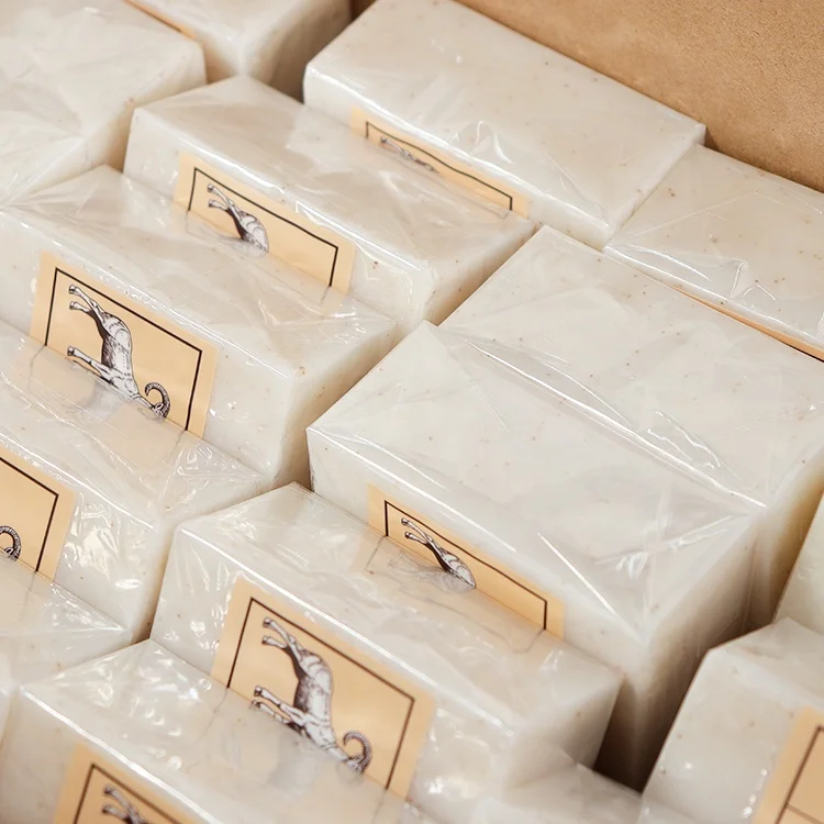 Wholesale Goat Milk Honey Shea Butter Soap Base Organic Lightening Face Body Toilet Bath Natural Soap For Clear Woman