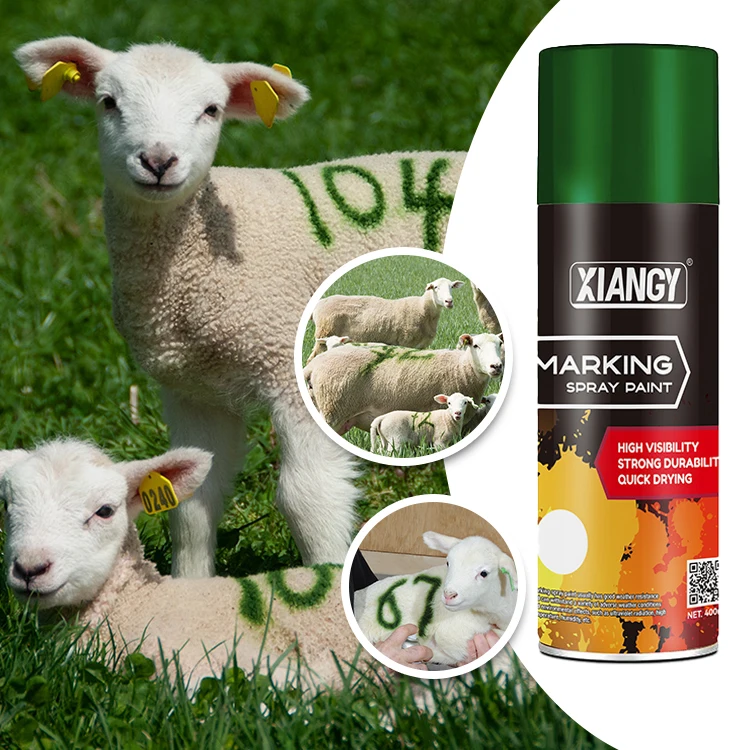 Factory 400ml Farm Sheep Pig Cattle Sow Tag Spray Paint Marker For Livestock Animal Marking Spray Paint