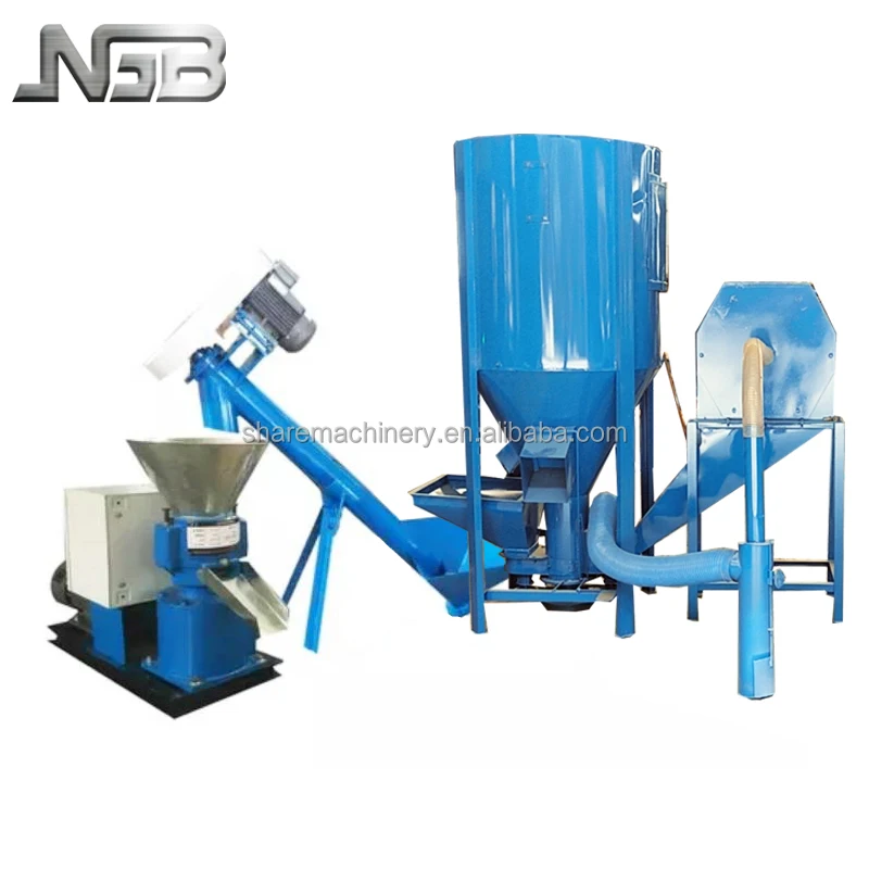 simple wood pellet making line of 300-500kg per hour