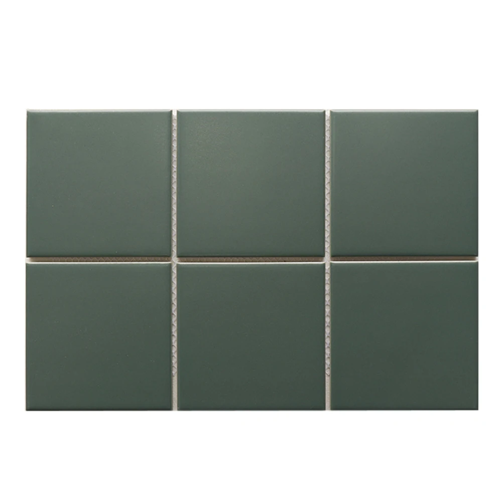 Modern Green Ceramic Mosaic Tiles Square Pattern Wall Pool Tile for Bathroom Interior Walls Durable Porcelain Marble Stone Metal