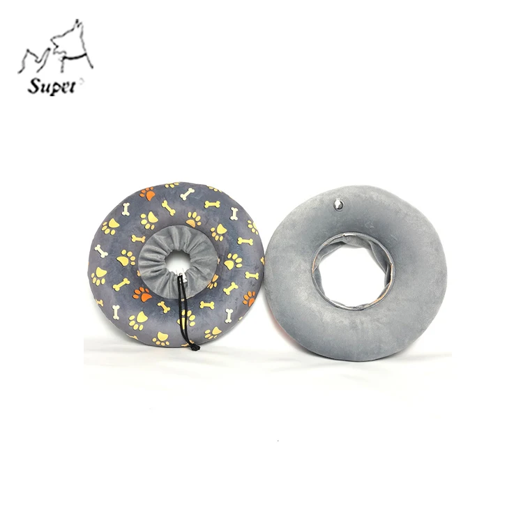 Amazon Top Seller Adjustable Protective Inflation Extra Soft Dog Donut Cone Recovery Collar For Dogs After Surgery