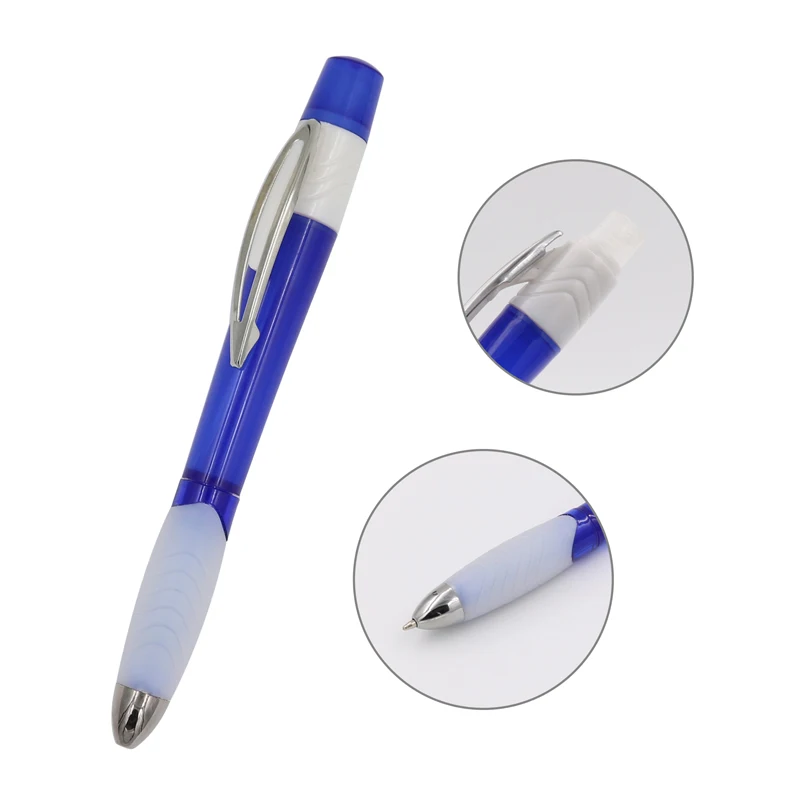 Ballpen With Sprayer  Function On The Grip-Part, Pen Shape