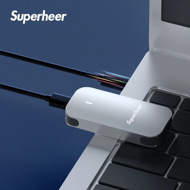 Superheer Best Quality M.2 PSSD 128GB 256GB 512GB 1TB External Portable Storage USB 3.1 Solid State Hard Drive Disk