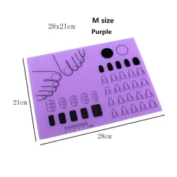 Factory Customized Simply Neat Silicone Manicure Mat for Stamping and Nail Art Silicone Table Mat Stamping Plate Print
