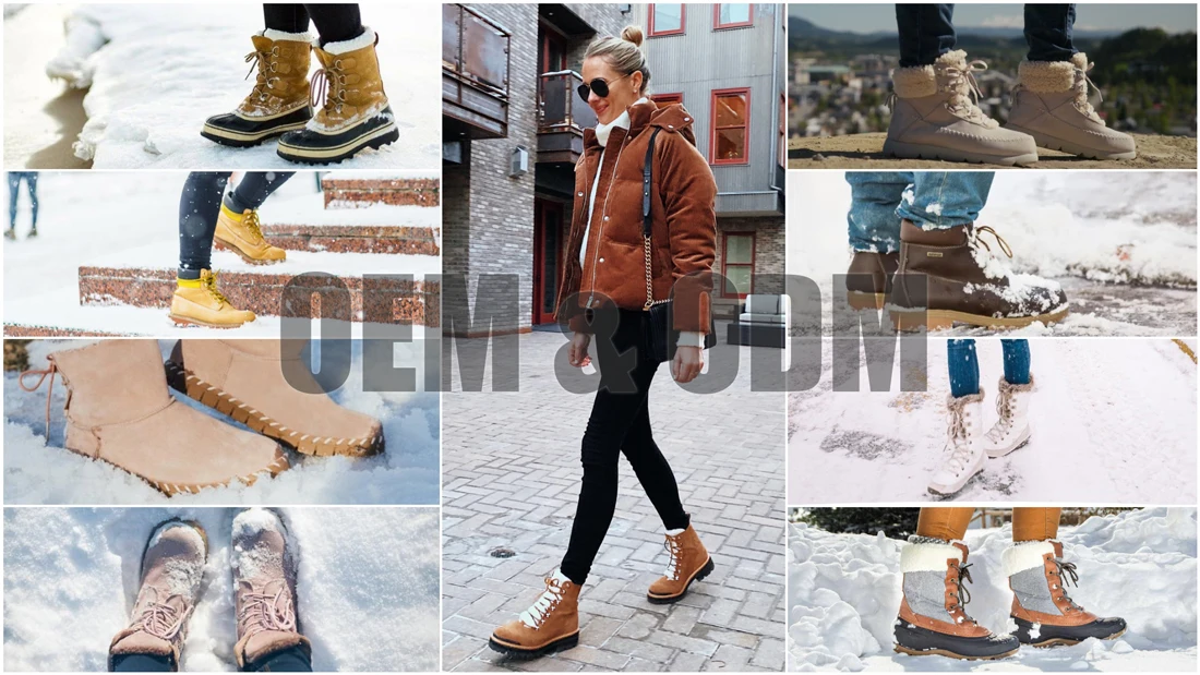 New cute Casual  Outdoor Adult Wholesale cow suede fur plush Water Resistant Warm Sheepskin  Ankle Women Snow Boots