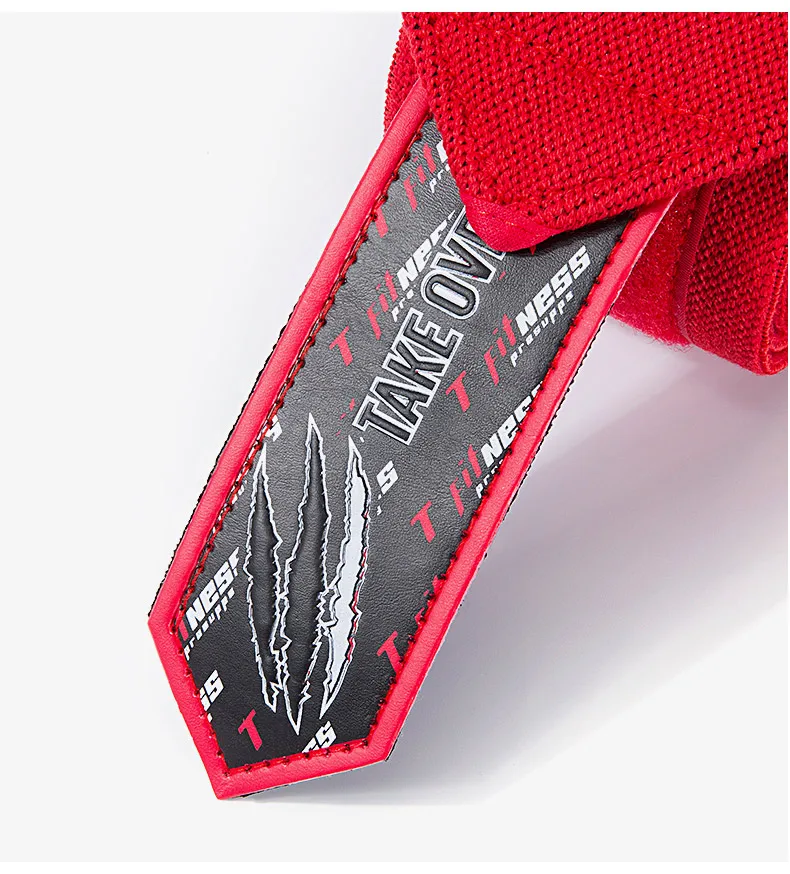 Custom Elastic Heavy Duty Fitness Knee Wraps for Weightlifting