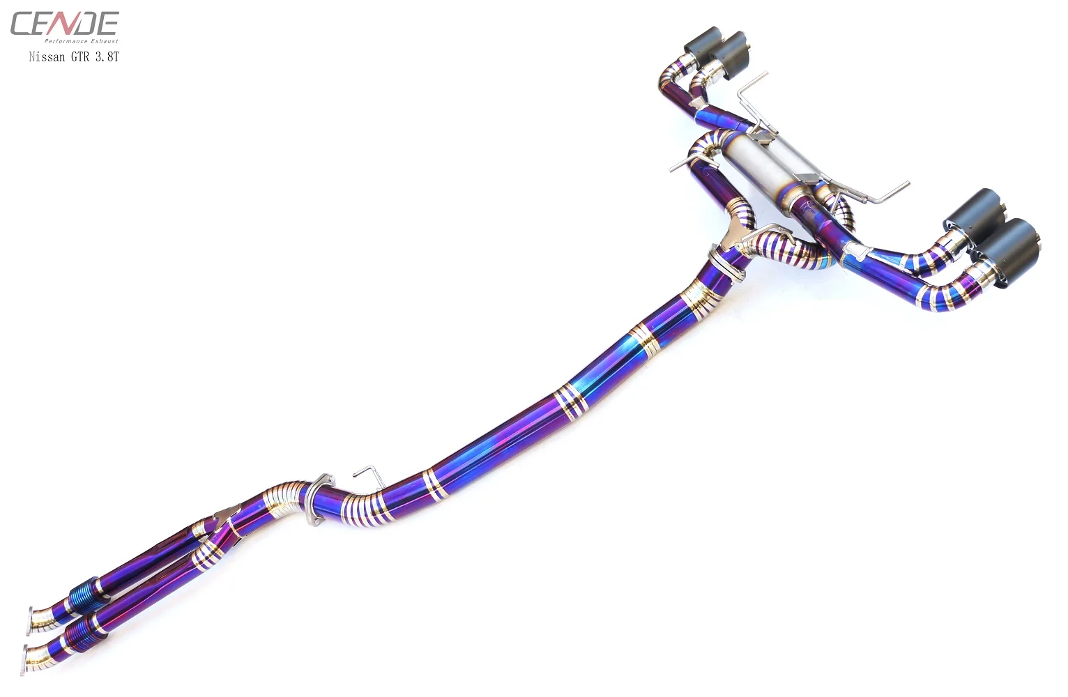 CENDE New Design Titaniem Y Pipe + Catback Exhaust Straight Pipe for Nissan GTR