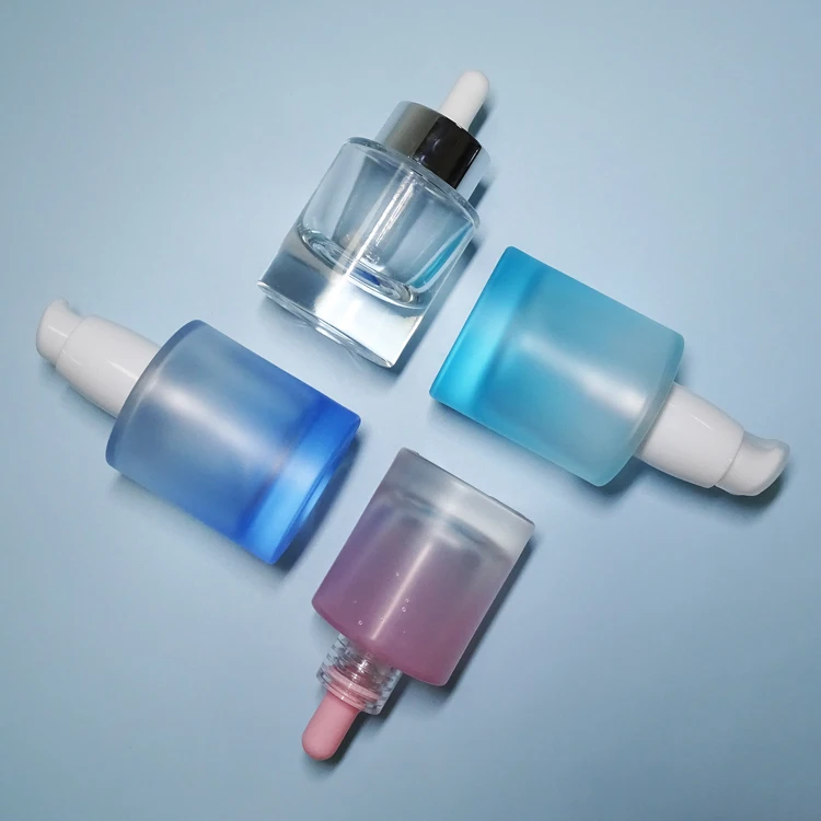 Матовая прозрачная, зеленая, синяя, розовая, телесная, многоразовая, 100 мл, стеклянная бутылка для масла, лосьона, розовая стеклянная бутылка с пипеткой