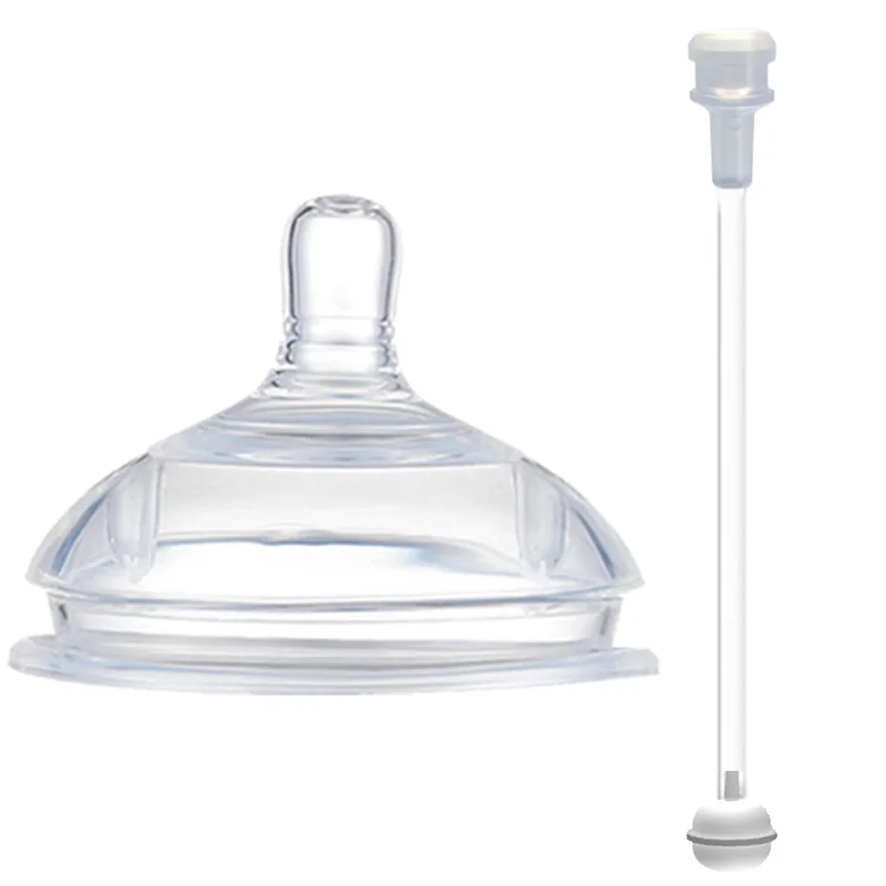 Wholesale BPA Free Liquid Silicone baby feeding soother standard neck biberones baby teat Long Silicone Baby Nipple