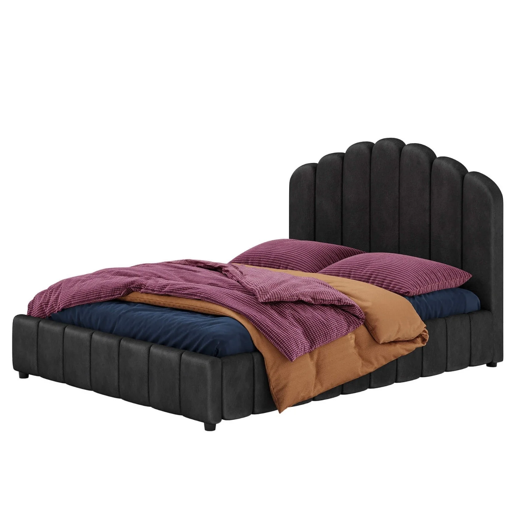 High quality modern French minimalist style bedroom furniture platform bed