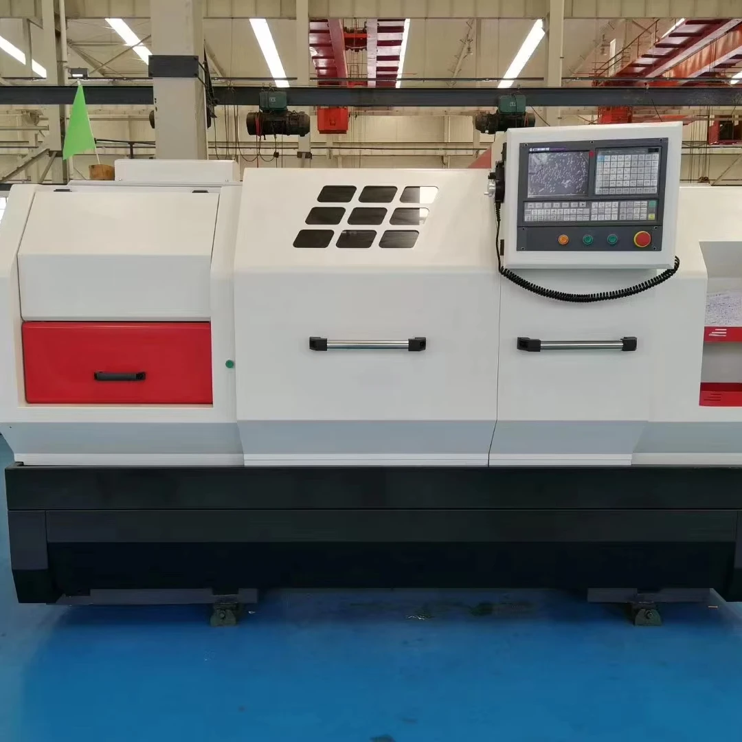 Precision Shafts Cnc Lathe Machine With Atc Flat Bed Cnc For Different Material
