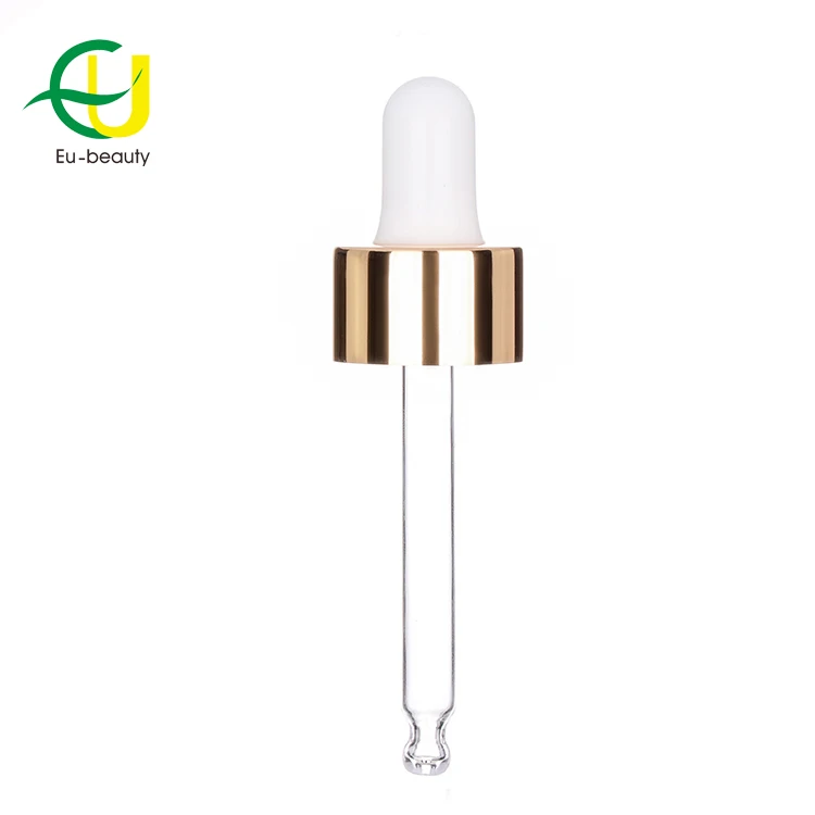 20/400 Gold Aluminum Dropper With Glass Pipette