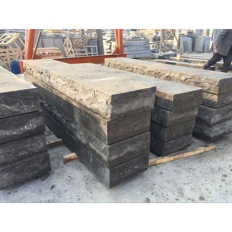 Chinese bluestone limestone Acid Finish Step for Outdoor Usage