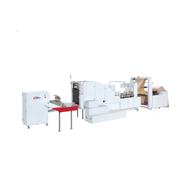 Automatic High Speed Square Bottom Food Bag Making Machine With one line Printing shopping bag