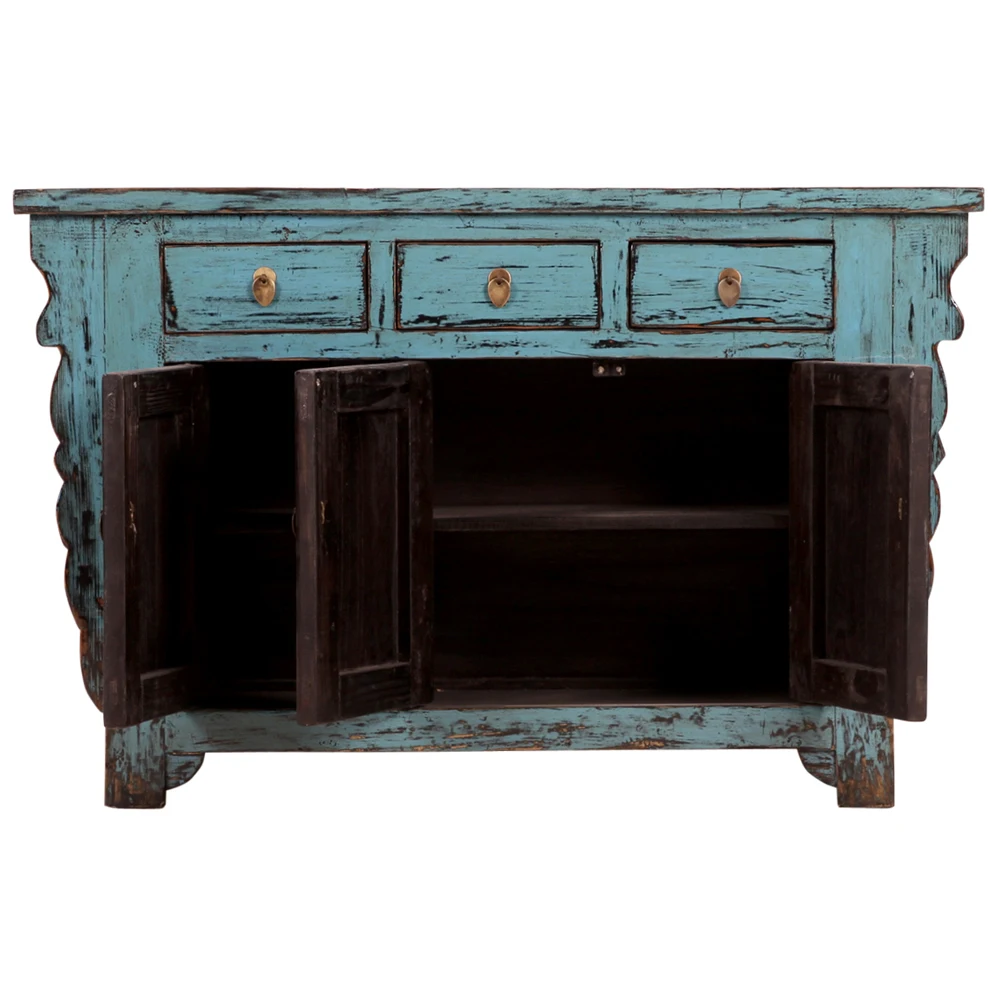 
three drawers three doors antique furniture bar cabinet antique chinese reproduced sideboard Solid wood color sideboard 
