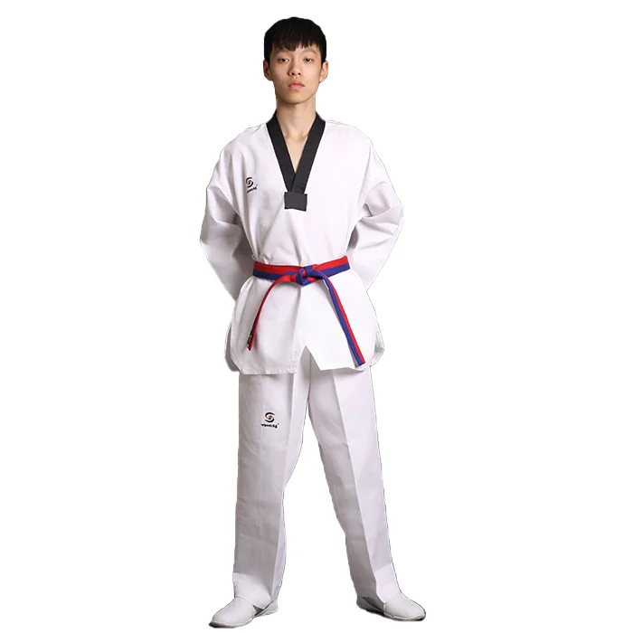 High Quality Durable Taekwondo Uniform WTF Korea Dobok Fabric Unisex Martial Art Training Gear Cheap Sports taekwondo uniform