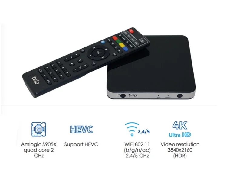 Original Factory TVIP 605 Amlogic S905X Dual OS Android 6.0 Linux TVIP 605 4K IPTV TV Box