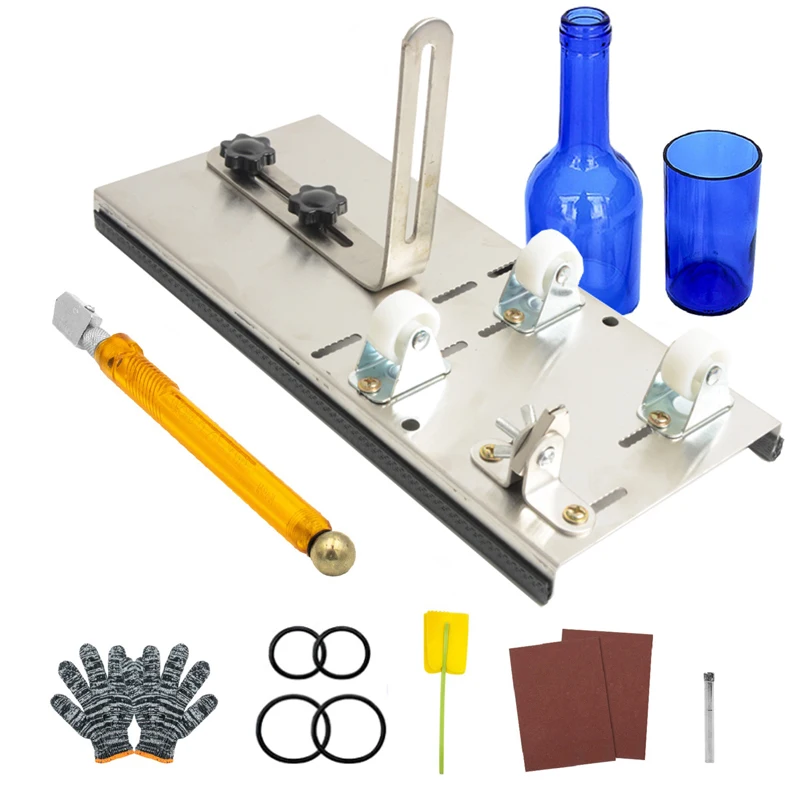Stainless Steel Glass Bottle DIY Cutter Professional Design Beer  3/5 Wheels Cutting Tools