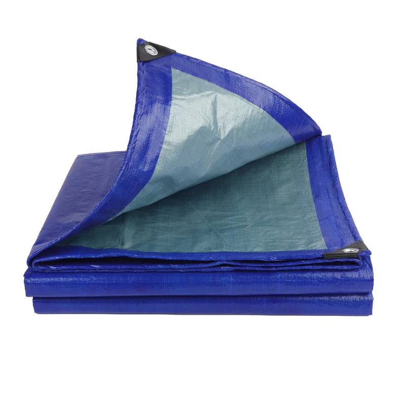 Customized cheap blue silver Plastic tarpaulin tarpaulin eyelet coating cover factory  Hot sale China tarpaulin waterproof