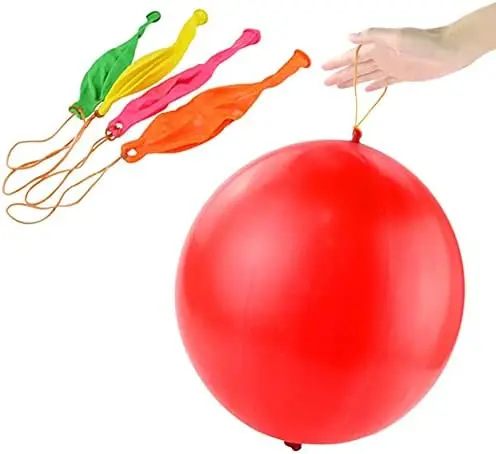 Nicr Inflatable Punching Latex Balloon For Kids Bounce Balloons With Rubber Band Handle Children Birthday Party Favors