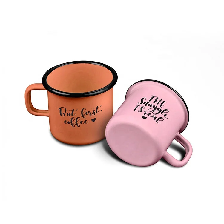 Metal Stainless Steel Travel Coffee Camping Enamel Mug Cup