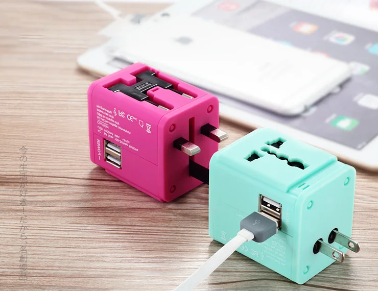 Adapter Travel Smart Plug Sockets USB Charger Socket Universal EU US UK Smart Electric sockets With 2 USB FREE SHIPPING DHL