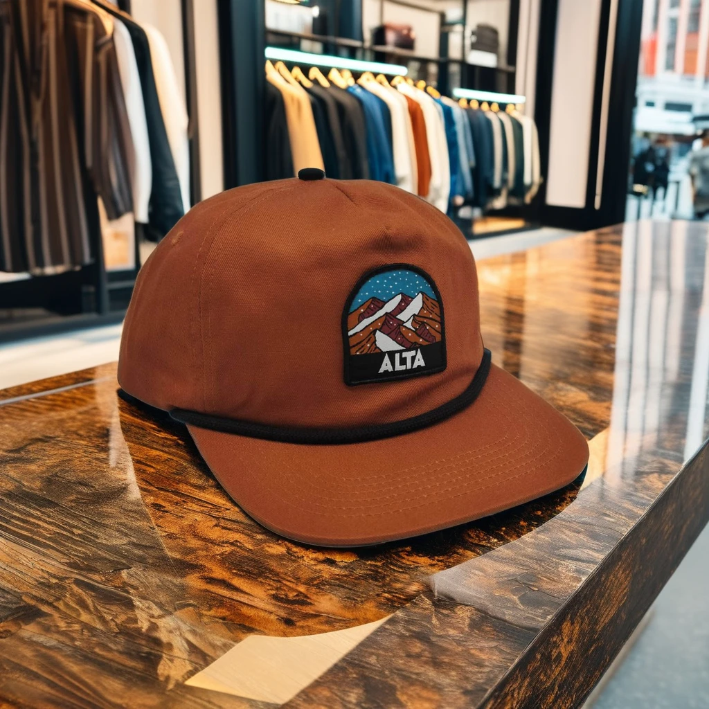 JEYA Custom 5 Panel Red Cotton Black Rope Baseball Sports Cap with Woven Patch Logo Unstructured Men Snapback hats