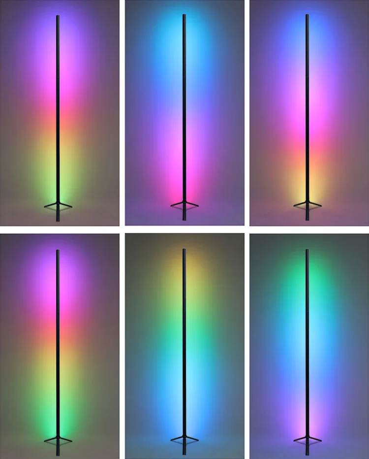 LED RGB Corner Floor Lamp Color Changing Lamp Hotel Room Bedside Designed Adjustable Floor Lamp
