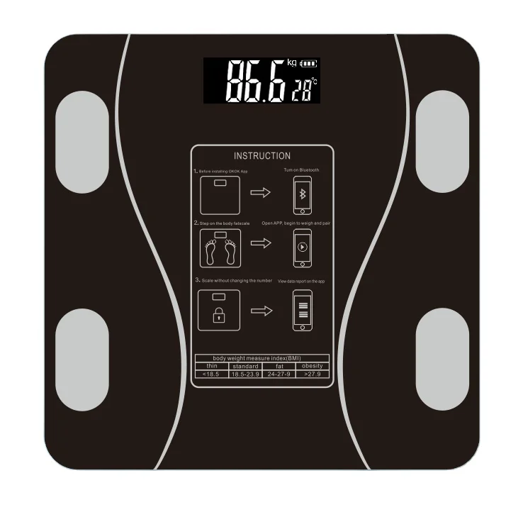 Factory direct sales without middlemen wi-fi smart bathroom body analyzer  digital composition scale