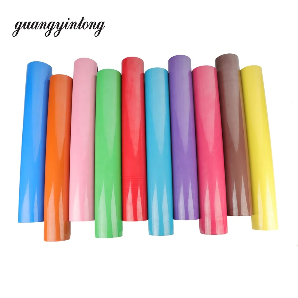 Wholesale PVC with sticky easyweed htv heat transfer vinyl film rolls plaid htv foil michaels paper heat press chemica vinyl