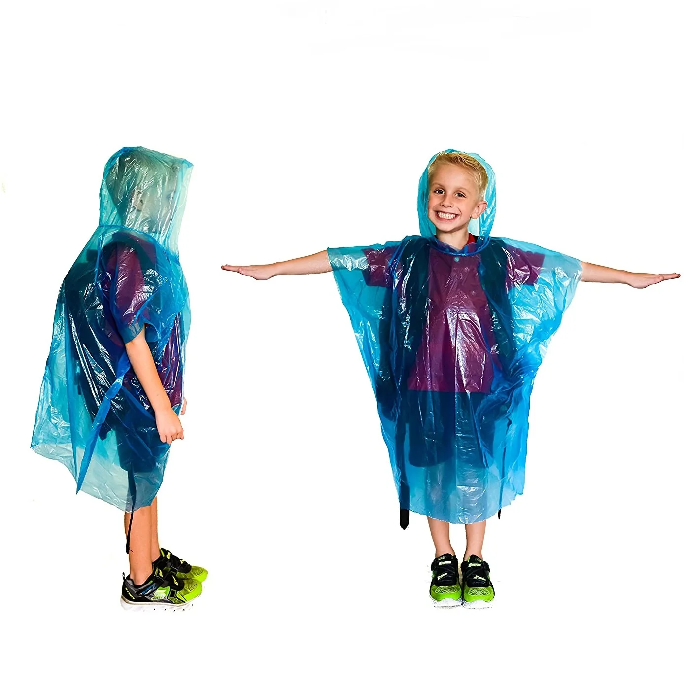 
Disposable kids phthalates free LDPE waterproof children raincoat 