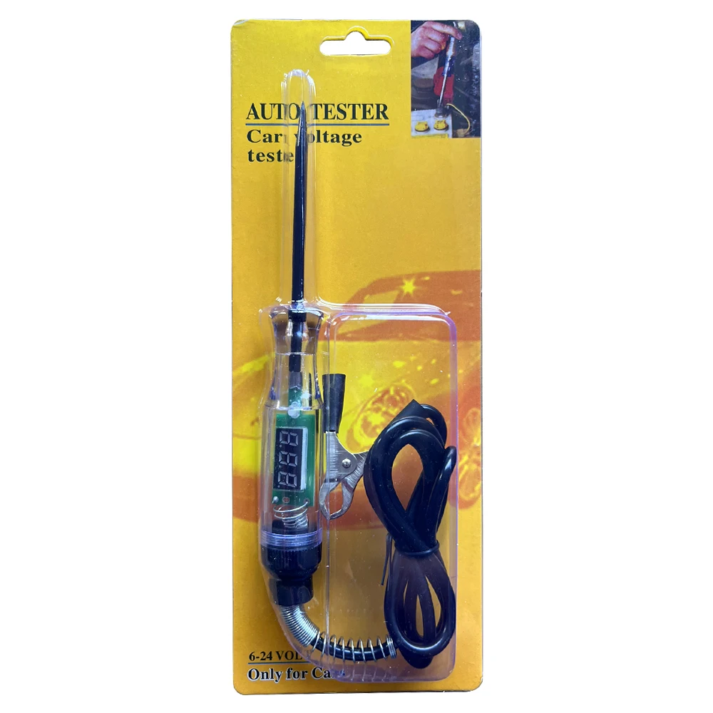 DC 3V-24V LCD Digital Display with LCD Screen Voltage Tester Electrical Circuit Test Pen for Automotive Car Truck Auto