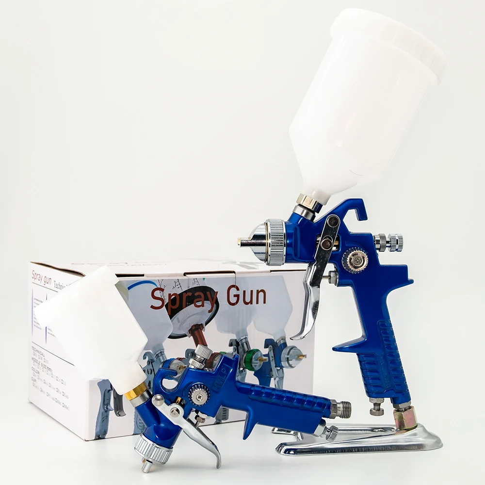 H827 H-2000 HVLP Paint Spray Gun Suitcase for Car Painting Car Spray Guns Pistole Case Cup Pattern Work Aluminium