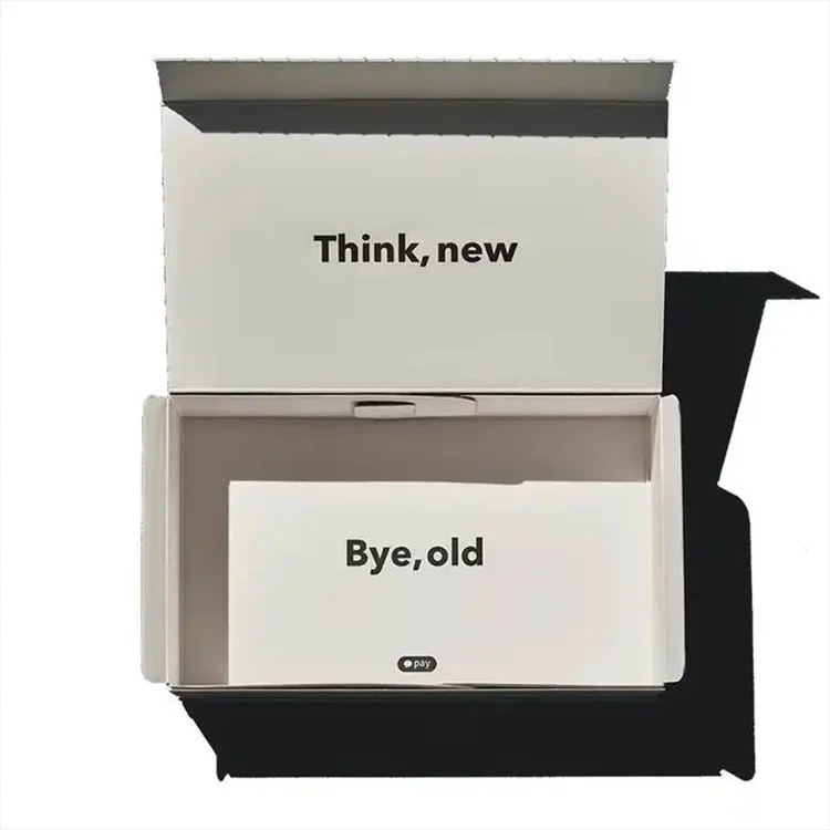 E Flute Corrugated Tear Strip Mailer Custom Logo Zipper Shipping Mailing Adhesive Teal Open Postal Self Seal Paper Box