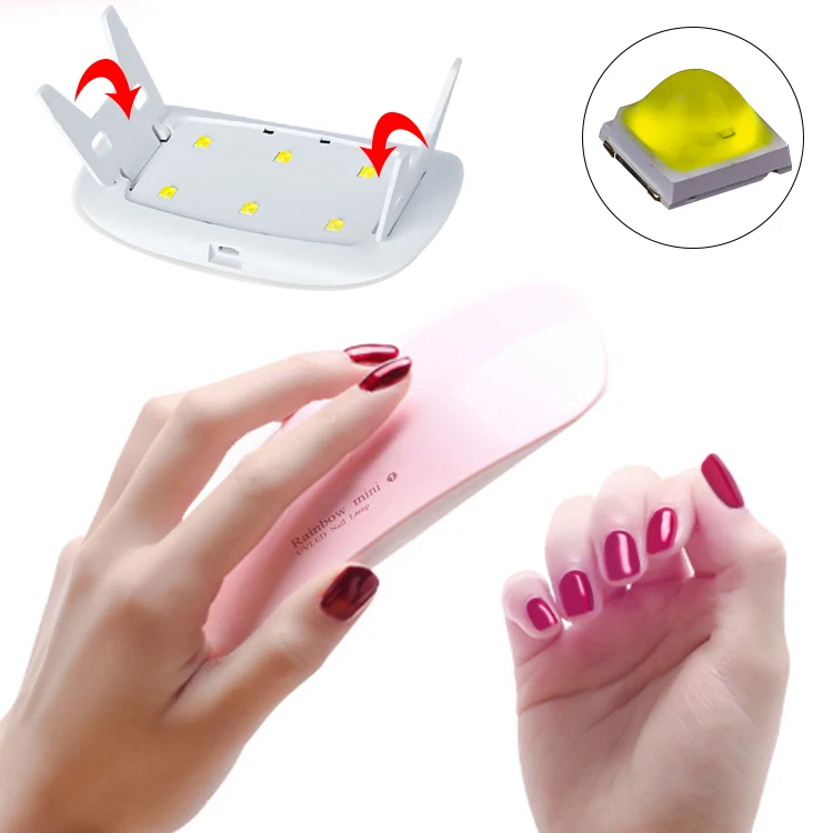Free logo print Home Salon DIY Best 6W Portable fast curing Mini Kid Nail Dryer nail lamp table (1600082319175)