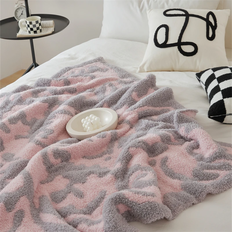 100% feather polyester knit blanket throws for bedroom NDW