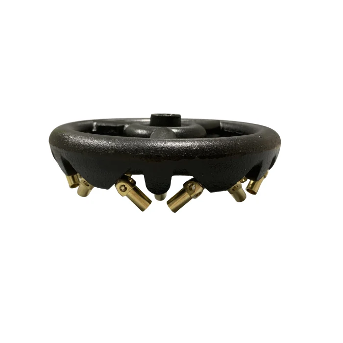 Bottom intake 32 nozzles Cast Iron Brass Nozzle Cooking Jet Burner Multi-cooker Cooktop Cast Iron Propane Burner parts
