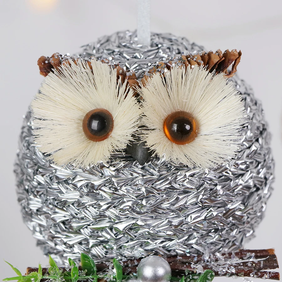 Hot selling products produced by the factory PET Christmas Pendant Cute Owl Pendant New Material Craftsmanship