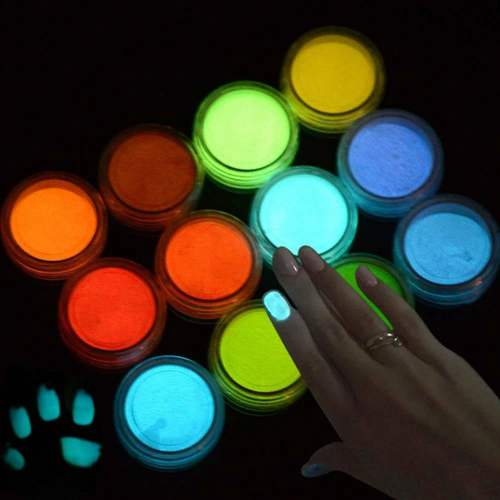 Manufacturer Phosphorescent Pigment Glow In The Dark Powder for Face Lips Nails Body