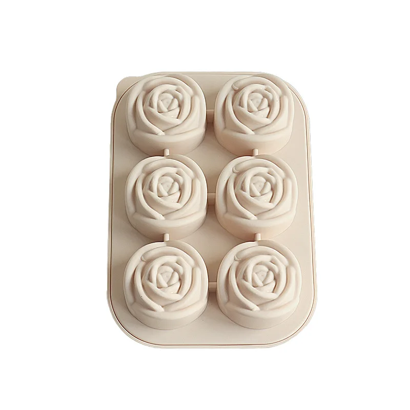 6 cavity Роза в форме кубиков льда лоток легким спуском воды шарика новинка напиток поднос кубика роза формователь