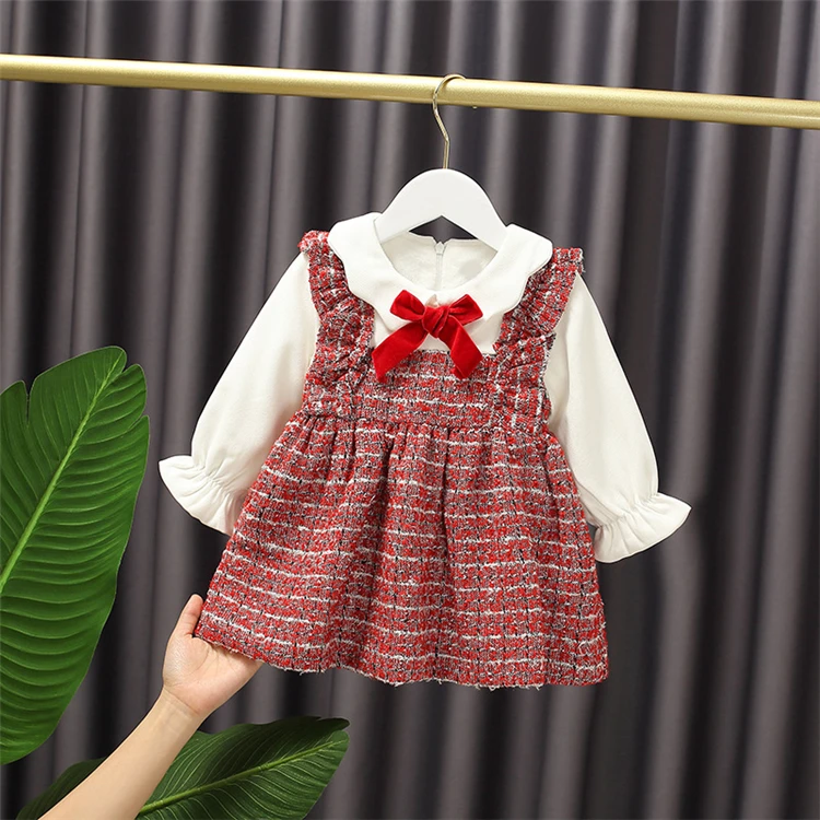 Korean Hot Selling Designer Child Clothing Kids Winter Dress Princess Girls Dresses