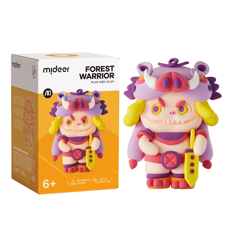 mideer MD1327 Play Airy Clay Airy Fun Clay - Forest Warrior Action Figure Series creative clay set